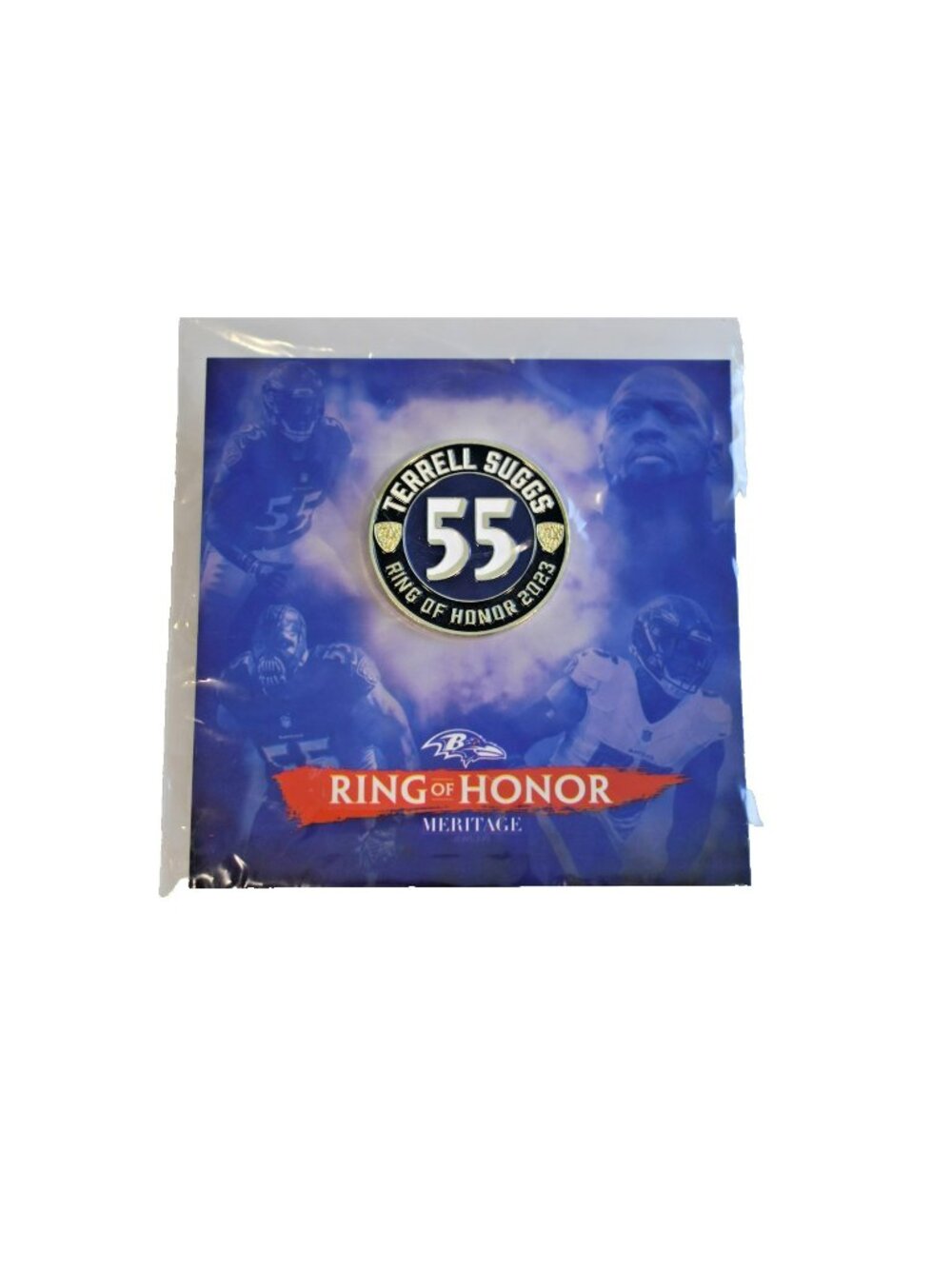 2023 BALTIMORE RAVENS #55 Terrell Suggs Ring Of Honor Pin NEW SGA